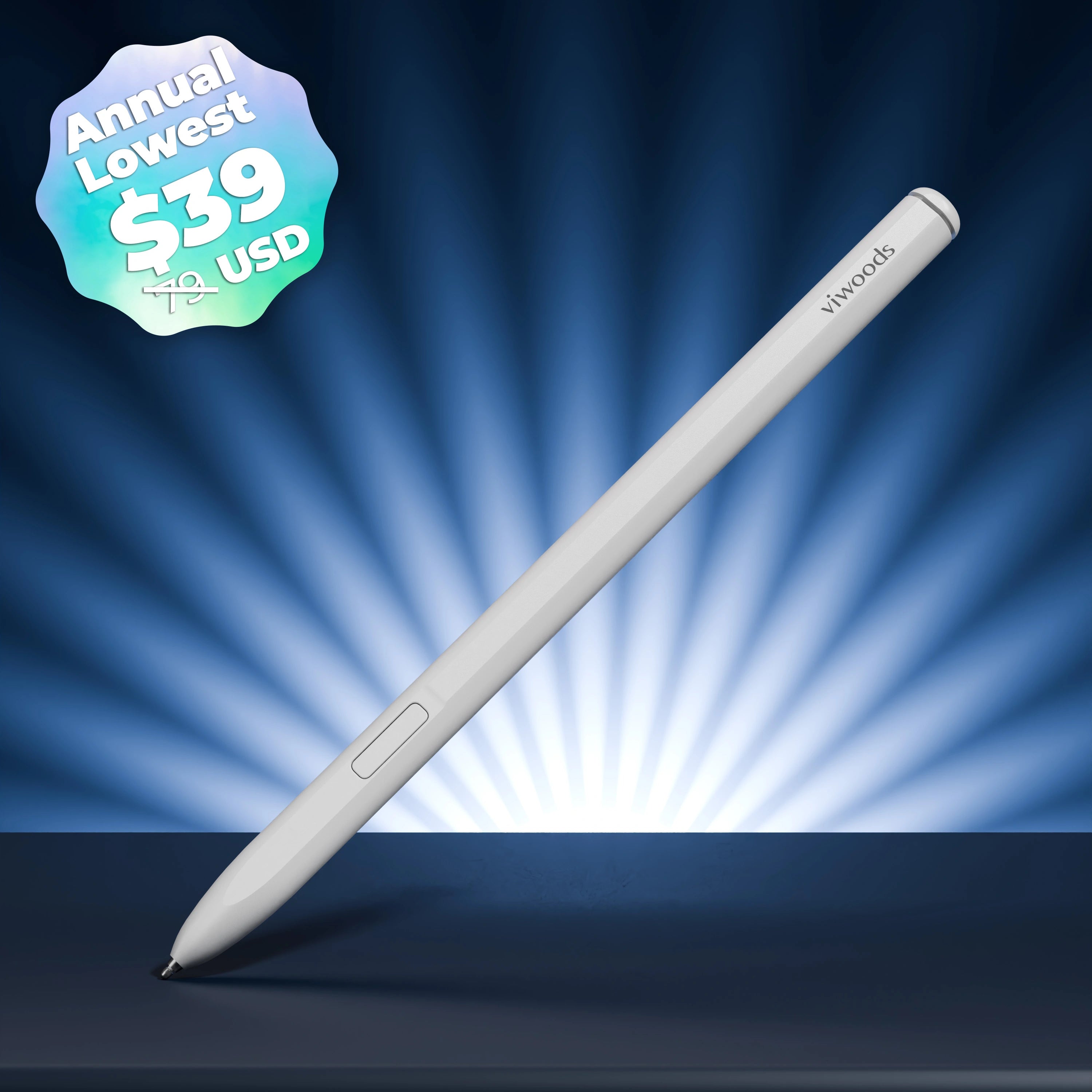 電子書籍リーダーアクセサリー Viwoods stylus pen(Generation 2.5 EMR) Viwoods W1 Stylus: EMR Pen with Eraser for Paper Tablets