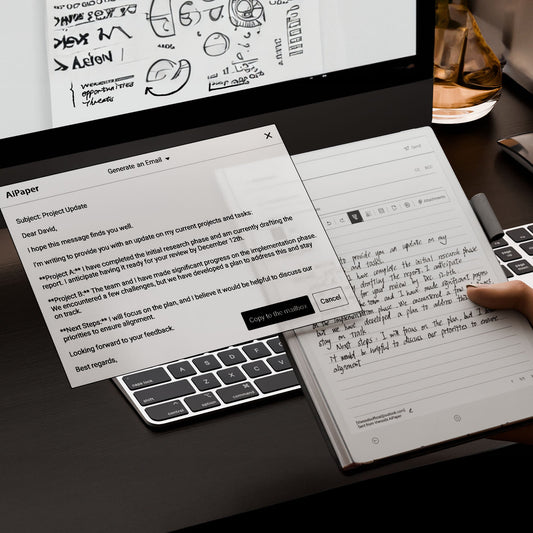 E Ink Tablet for Project Handoffs: Review Notes, Open Issues and Next Steps