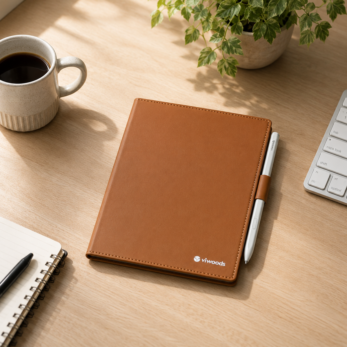 Viwoods AiPaper Mini Leather Case: Daily Carry Folio