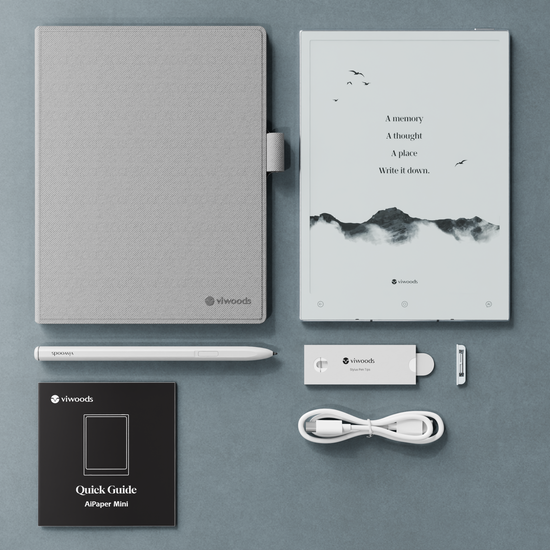 Mini Ereader White AiPaper Mini | the portable e-reader with frontlight for night reading ...