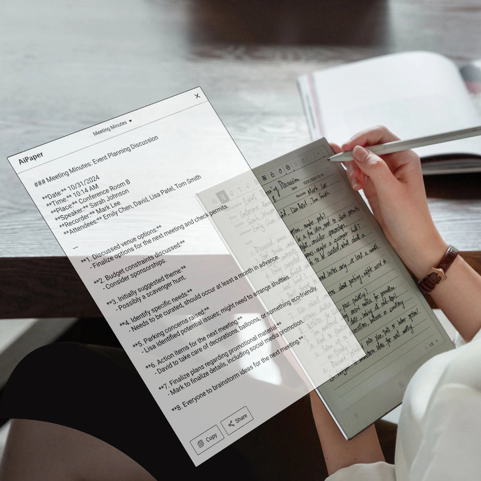 Example AI Chat Dialog Displayed on a Viwoods Paper Tablet